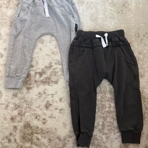 Little Bipsy Kids Joggers - Gray and Black